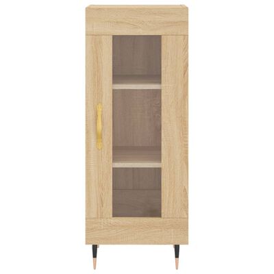 vidaXL Hoge kast 34,5x34x180 cm bewerkt hout sonoma eikenkleurig