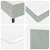 vidaXL Boxspring bed met matras Lichtgrijs 140 x 190 cm Fluweel
