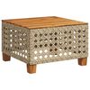 vidaXL Tuintafel 55x55x36 cm poly rattan en acaciahout beige