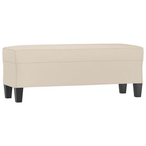 vidaXL Bankje 100x35x41 cm microvezelstof cr&egrave;mekleurig
