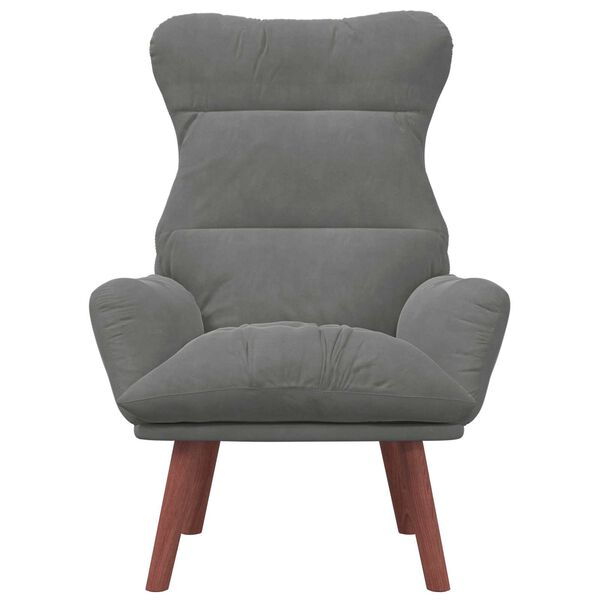 vidaXL Fauteuil Donkergrijs 69 x 74 x 93 cm Fluweel