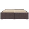 vidaXL Bedframe zonder matras stof donkerbruin 200x200 cm