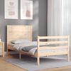 vidaXL Bedframe met hoofdbord massief hout
