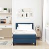 vidaXL Boxspring bed met matras met hoofdeinde Blauw 90 x 200 cm Stof