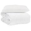 vidaXL Zomer Dekbed met kussen 2 pcs Wit Microvezel