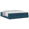 vidaXL Ottoman bed met matras 160x200cm fluweel donkerblauw
