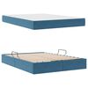 vidaXL Opbergbed met matras Donkerblauw 140 x 200 cm Fluweel