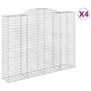 vidaXL Schanskorven 4 st gewelfd 300x50x220/240 cm ijzer