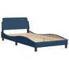 vidaXL Bedframe zonder matras 100x200 cm stof blauw