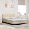 vidaXL Bedframe zonder matras "Hanko" 120x200 cm stof cr&egrave;mekleurig
