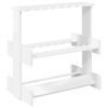 vidaXL Hengelhouder Bewerkt hout 60 x 35 x 60 cm Glanzend Wit