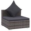 vidaXL 7-delige Loungeset met kussens poly rattan grijs
