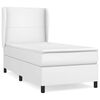 vidaXL Boxspring met matras kunstleer wit 100x200 cm