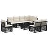 vidaXL Tuinbankenset 9 st Zwart poly rattan