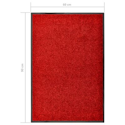 radium bal menigte vidaXL Deurmat wasbaar 60x90 cm rood online kopen | vidaXL.be
