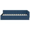 vidaXL Hoekbedframe met hoofdeinde Blauw 90 cm x 200 cm Fluweel