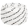 vidaXL Boottouw gevlochten 16 mmx25 m polyester wit