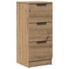 vidaXL Dressoir 30x30x70 cm bewerkt hout artisanaal eikenkleur