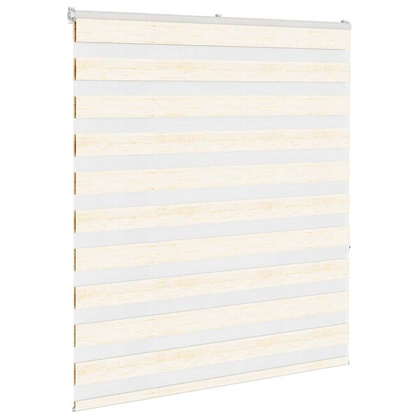 vidaXL Zebra rolgordijn 130x150 cm stofbreedte 125,9 cm marmerbeige