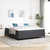 vidaXL Platform bedframe Donkergrijs 180 x 200 cm Katoen Stof