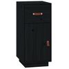 vidaXL Dressoir 34x40x75 cm massief grenenhout zwart