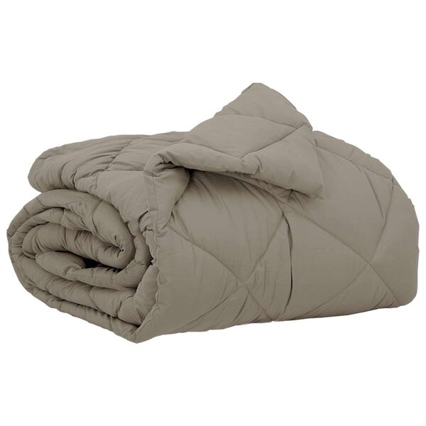 vidaXL Vol jaar dekbed Lichtgrijs 200 x 140 cm Microfiber