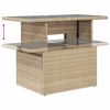 vidaXL 9-delige Loungeset met kussens poly rattan acacia beige