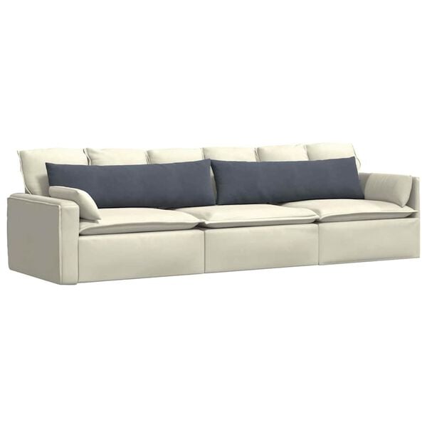 vidaXL Sofa Kussens 2 stuks Donkergrijs 145 x 40 cm Cordstof