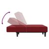 vidaXL Slaapbank 2-zits met voetenbank fluweel wijnrood