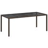 vidaXL Tuinstafel Bruin poly rattan
