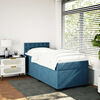 vidaXL Boxspring met matras fluweel blauw 100x200 cm