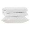 vidaXL Dekbed Set met kussen 2 pcs Wit Microfibre