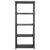 vidaXL Opbergrek 5-laags 71x38x170 cm kunststof zwart