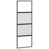 vidaXL Schuifdeur met beslag 76x205 cm gehard glas en aluminium