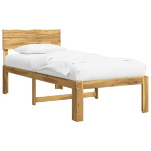 vidaXL Eenpersoonsbed met hoofdbord ROSTOCK Wit 90 x 200 cm