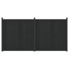 vidaXL Hekpaneel 2 st 355 x 186,5 cm WPC en Aluminium Zwart