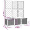 vidaXL Plantenbak met trellis bruin 120x40x136 cm PP