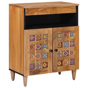 vidaXL Dressoir Naturel 60 x 33,5 x 75 cm Massief Mango Hout