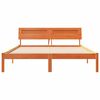 vidaXL Bedframe Wasbruin 140 x 200 cm Massief grenenhout