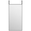 vidaXL Deurspiegel 40x80 cm glas en aluminium zwart