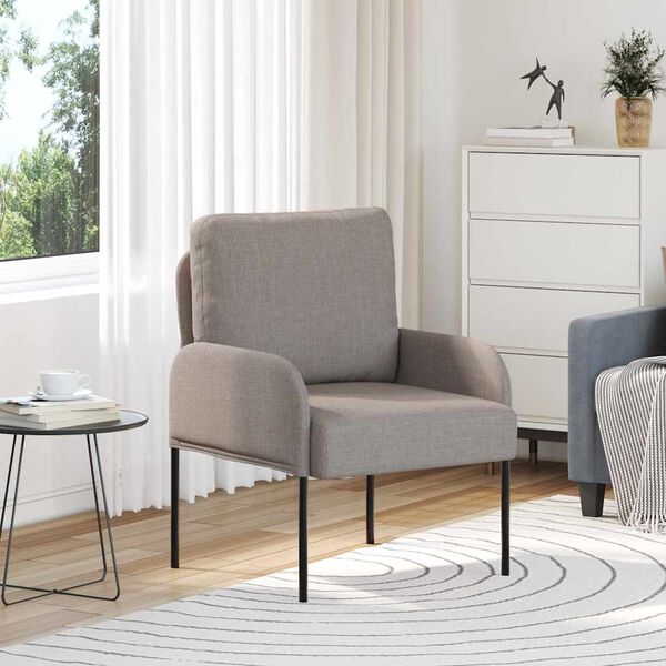 vidaXL Banken met kussen 55cm Taupe Multiplex