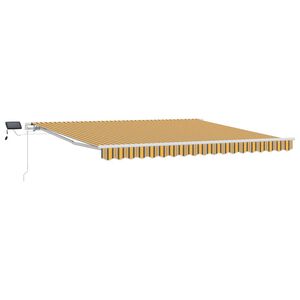vidaXL Uitschuifbare luifel Meerkleurig 400 &times; 300 cm Stof en Aluminium