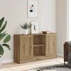 vidaXL Dressoir 120x30,5x70 cm bewerkt hout artisanaal eikenkleurig