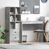 vidaXL Bureau met lade 2 pcs Beton Grijs