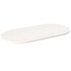 vidaXL Tafelblad ovaal 110x55x2,5 cm massief grenenhout wit