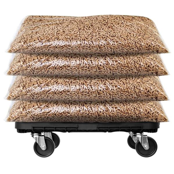 vidaXL Transporttrolleys 5 st 300 kg polypropeen zwart