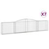 vidaXL Schanskorven 7 st gewelfd 400x30x80/100 cm ijzer