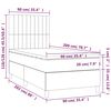 vidaXL Boxspring met matras fluweel zwart 90x200 cm