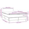 vidaXL Boxspring met matras en LED fluweel donkergrijs 120x210 cm