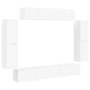 vidaXL TV-kast 8 st Hoogglans wit